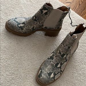 Snake skin booties